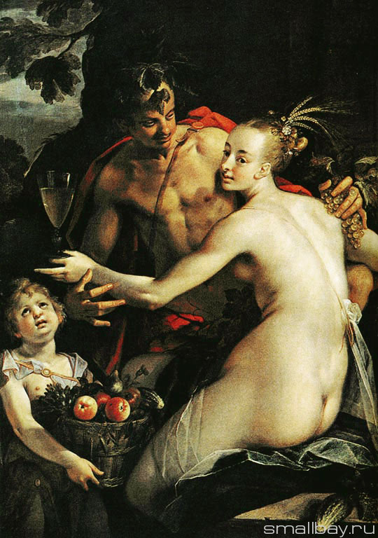 Бахус, Цецера і Купідон,  1610